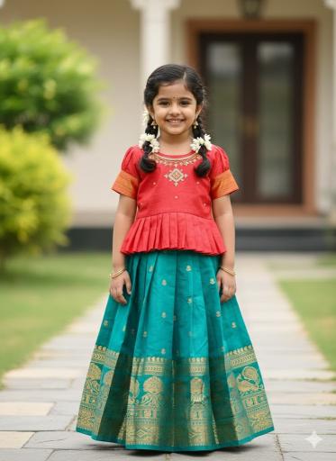 kids lehenga lichi silk Rama Kids clothes wholesale suppliers